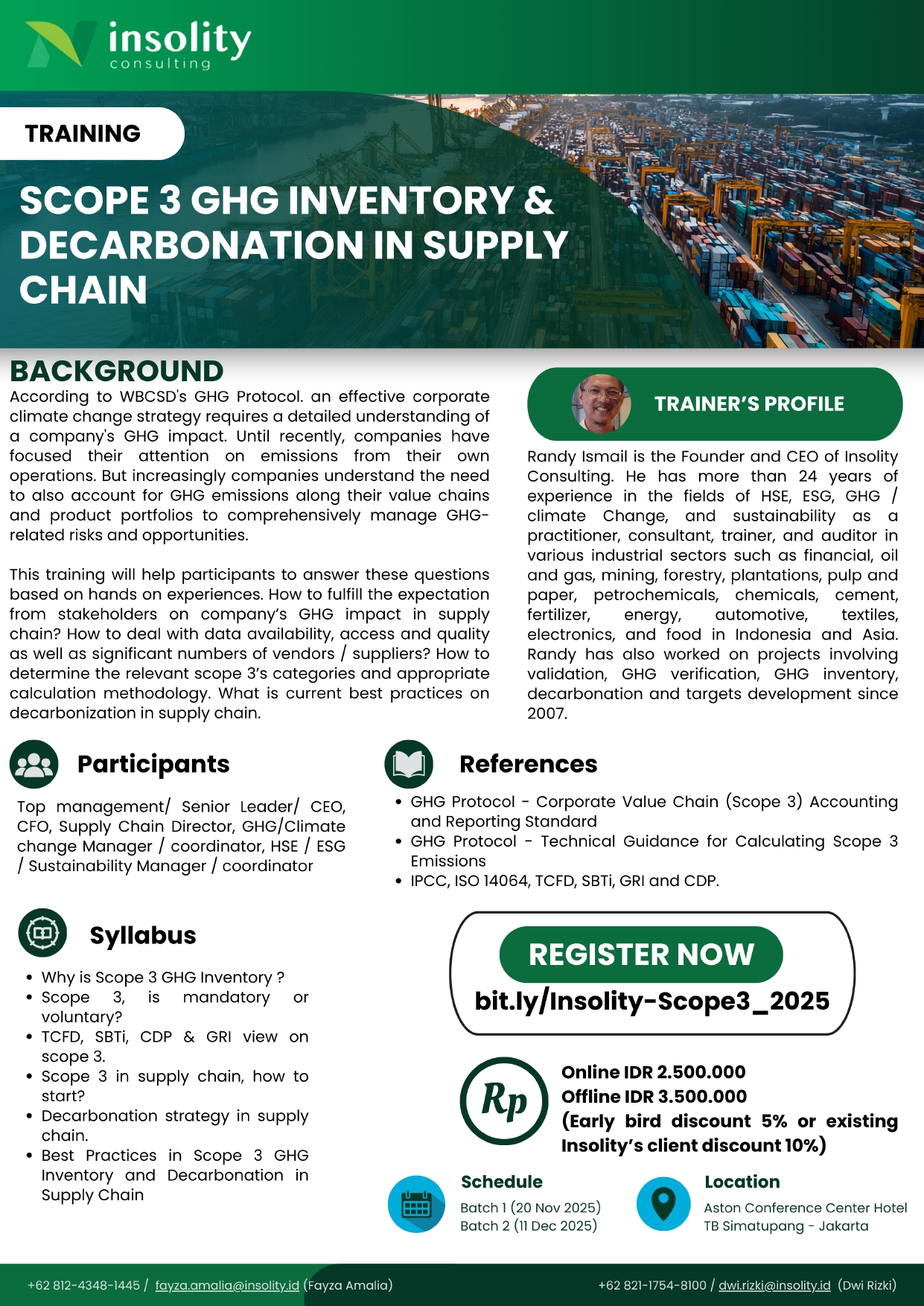 Scope 3 GHG Inventory & Decarbonation